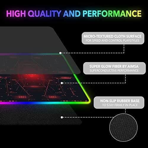 AIMSA Large RGB Gaming Mouse Pad (35.4" x 15.8") thumbnail 3