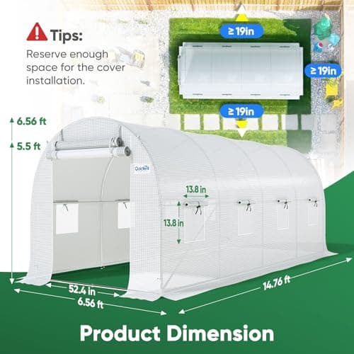 Quictent 8x6 ft Heavy Duty Walk-In Greenhouse thumbnail 2
