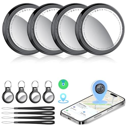 Tukio Air Tracker Tags-4 Pack (iOS Only), [Apple MFi Certified] Key Finder