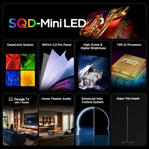 TCL 65-Inch Class QM8L Series SQD-Mini LED QLED 4K Smart Google TV (65QM8L, 2026 Model) thumbnail 3