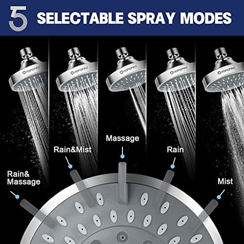 HOPOPRO 5-Mode High Pressure Fixed Shower Head thumbnail 2