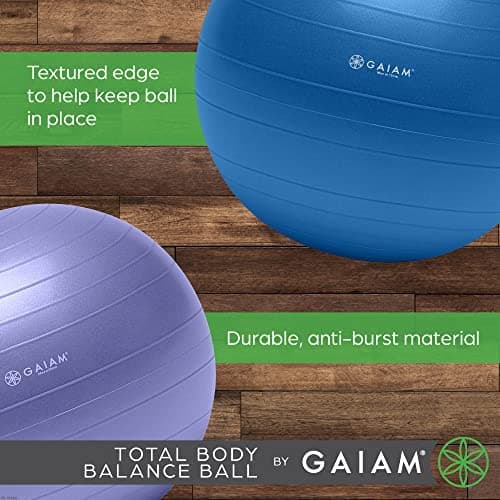 Gaiam Total Body Balance Ball Kit – 75cm thumbnail 4