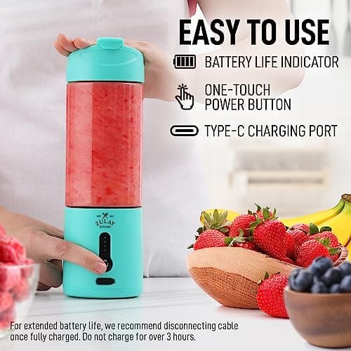 Zulay Kitchen 18 oz Personal Portable Blender thumbnail 3