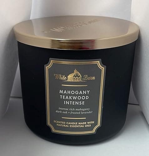 Bath & Body Works White Barn Mahogany Teakwood 3-Wick Candle (14.5 oz) thumbnail 3