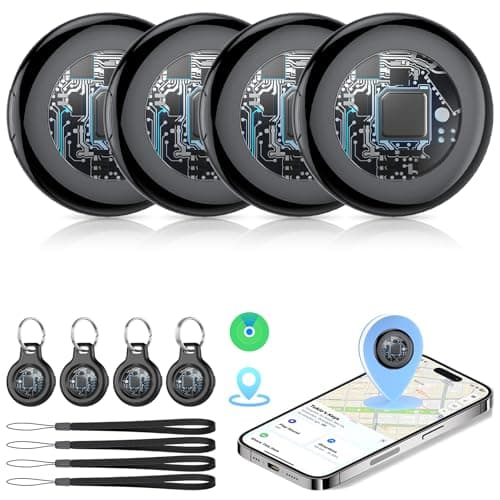 Tukio Air Tracker Tags-4 Pack (iOS Only), [Apple MFi Certified] Key Finder