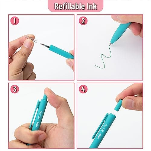 Mr. Pen Retractable Gel Pens, Fast Dry, Assorted Colors, 14-Pack thumbnail 5