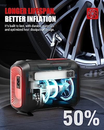VacLife 12V DC Portable Tire Inflator thumbnail 5