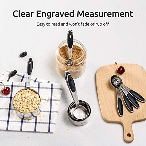 U-Taste 18/8 Stainless Steel Measuring Cups and Spoons Set of 15 thumbnail 4