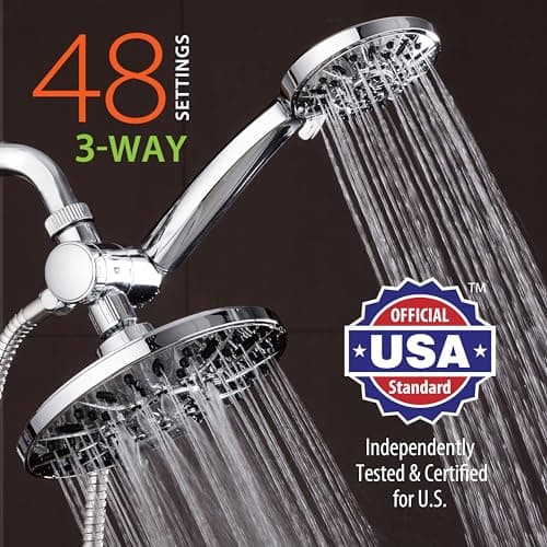 AquaDance 7" Premium High Pressure 3-Way Rainfall Combo thumbnail 2