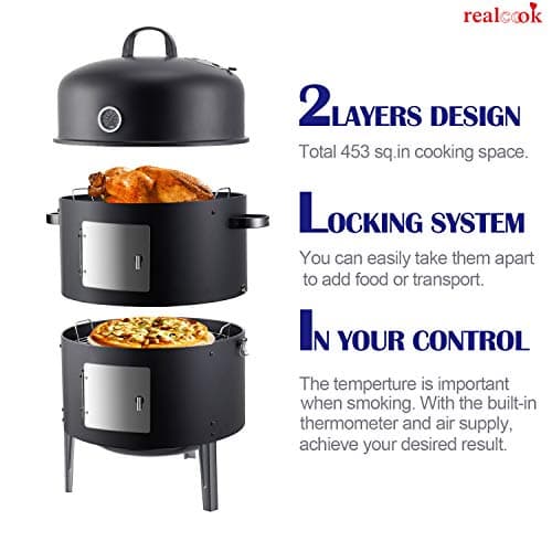 Realcook Vertical 17-inch Electric Smoker thumbnail 5
