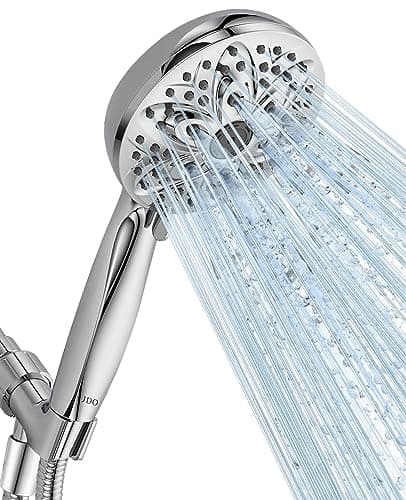 6-Setting Shower Head with Handheld, JDO High Pressure Hand held Shower Head