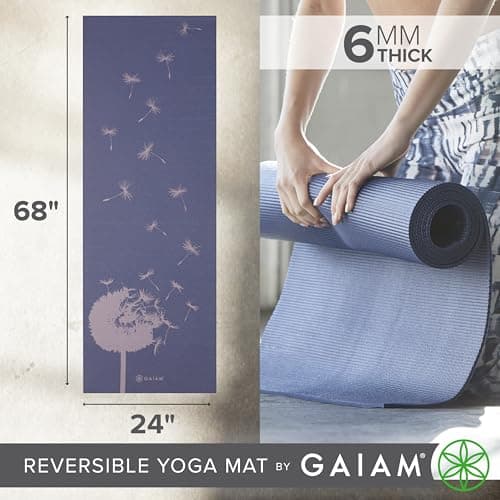 Gaiam Yoga Mat Premium Reversible 6mm thumbnail 4