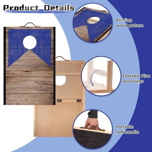 Backyard Champs Folding Wooden Cornhole Set thumbnail 3