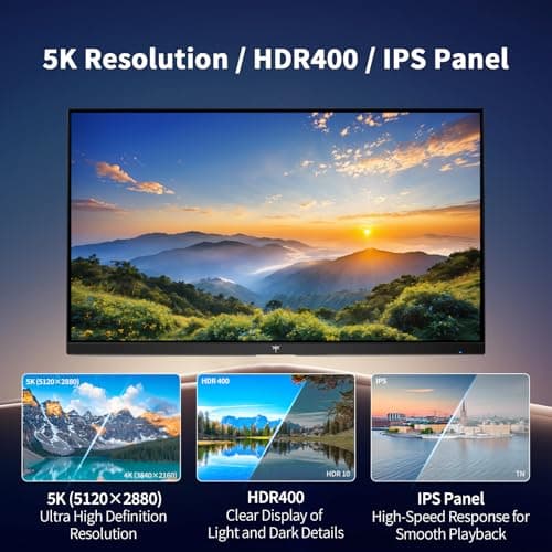 KTC 5K Monitor 27 Inch, 65W USB-C thumbnail 3