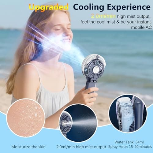 HandFan Misting Handheld Fan with Lanyard thumbnail 2