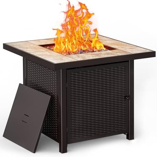BALI OUTDOORS 32-Inch Square Gas Fire Pit Table - image 1