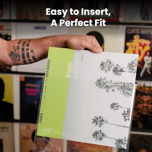 EVEO 100-Pack Vinyl Record Outer Sleeves thumbnail 3