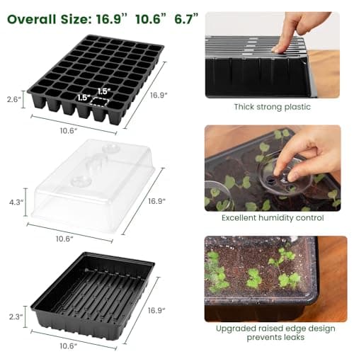 SOLIGT Seed Starter Kit with Grow Light – 60 Cell thumbnail 4