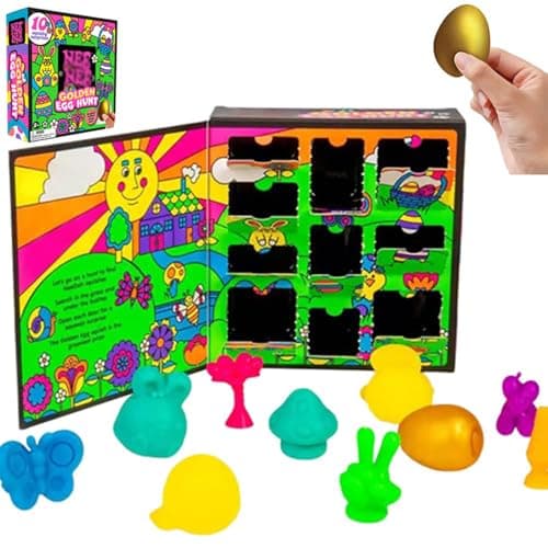 Nee Doh 2026 Easter Golden Egg Treasure Hunt Mystery 10-Piece Set thumbnail 2