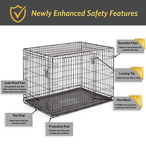 New World Double Door Folding Metal Dog Crate thumbnail 4