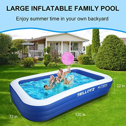 ZEUSFIRE 130in x 72in x 22in Large Inflatable Family Pool for Adults thumbnail 4