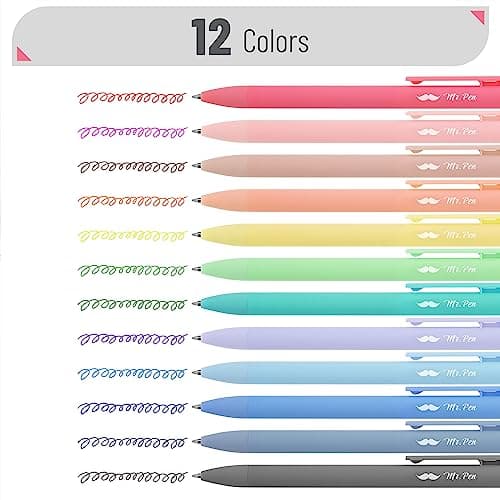 Mr. Pen Retractable Gel Pens, Fast Dry, Assorted Colors, 14-Pack thumbnail 2