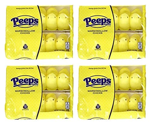 Peeps Yellow Marshmallow Chicks, 10 Count (Pack of 4) - image 1