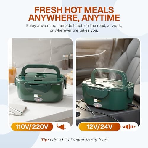 FORABEST 80W Heated Lunch Box (1.5L Stainless Steel) thumbnail 5