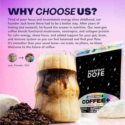 Everyday Dose Mushroom Coffee with Collagen (30 Servings) thumbnail 5