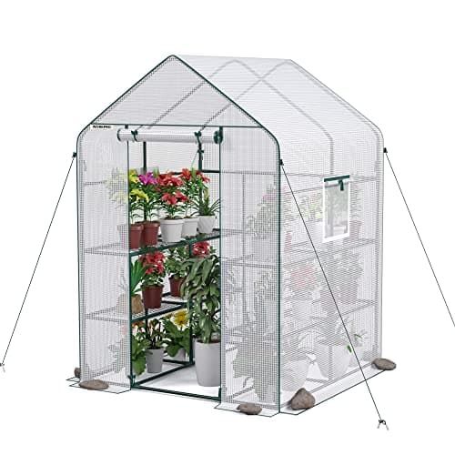 Ohuhu Walk-In Greenhouse 56"x56"x77" with Cover - image 1