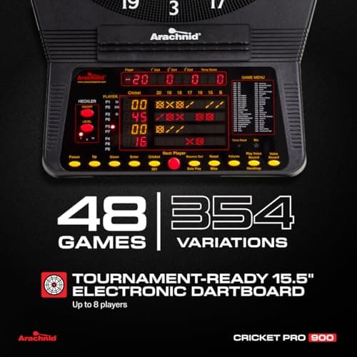 Arachnid Cricket Pro 900 Talking Electronic Dartboard thumbnail 2