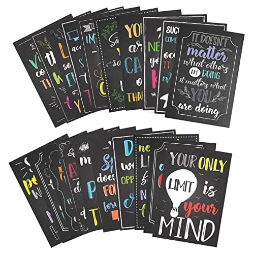 Juvale 20-Pack Motivational Classroom Posters - Chalkboard-Style Growth Mindset Wall Decor thumbnail 4