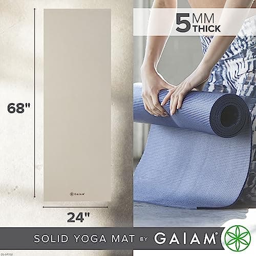 Gaiam Yoga Mat Premium Solid Color 5mm thumbnail 3