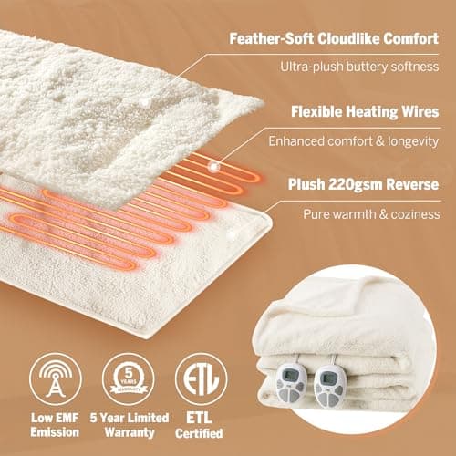 Serta Silky Plush Heated Blanket with Alexa thumbnail 3