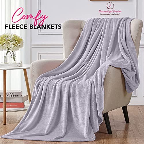 Personalized Monogram Cashmere-Feel Throw Blanket thumbnail 5