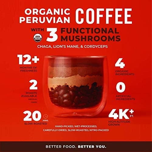 Laird Superfood Medium Roast Mushroom Coffee (Ground, 12 oz) thumbnail 3