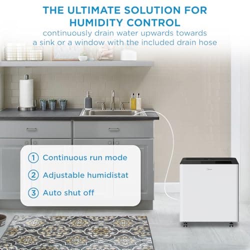 Midea 50-Pint Dehumidifier with Pump thumbnail 4