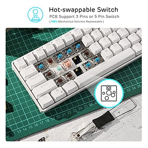 Royal Kludge RK68 Wireless Hot-Swappable Mechanical Keyboard (Brown Switch) thumbnail 4