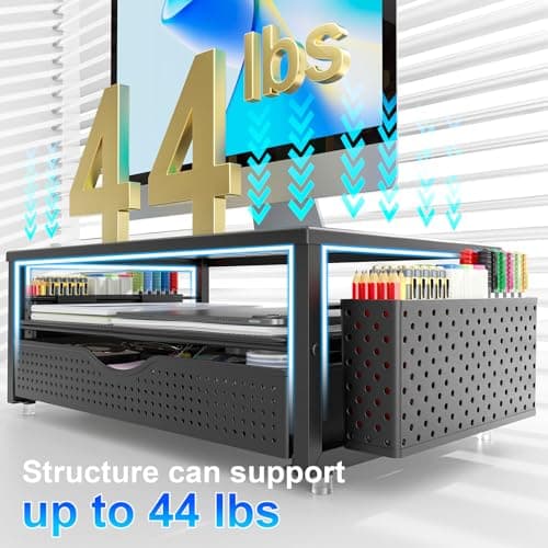 gianotter Desk Organizers and Accessories with Sliding Drawer, Double Tray and 5 Upright Sections thumbnail 4