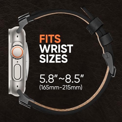Suitisbest Leather Bands Compatible for Apple Watch Ultra Band thumbnail 4