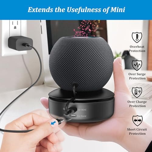 Smatree Portable Battery Base Compatible with HomePod mini, 5000mAh Rechargeable Battery Stand thumbnail 4