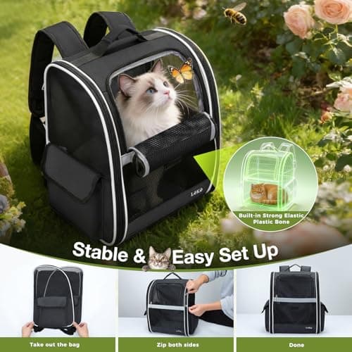 Lekereise Cat Backpack Carrier (20 lbs) thumbnail 5