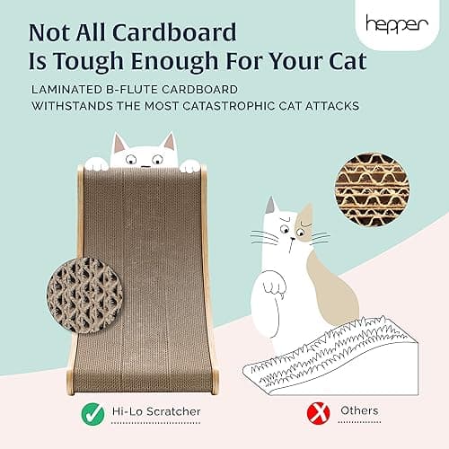Hepper Hi-Lo Cardboard Cat Scratcher with Wood Frame thumbnail 2