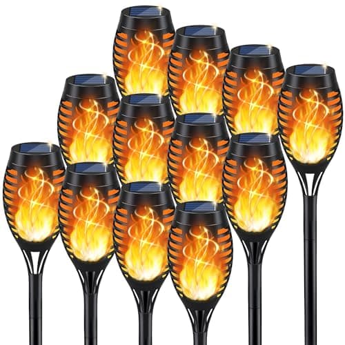 Adecorty Solar Outdoor Lights Dancing Flame Torches (4-Pack) - image 1