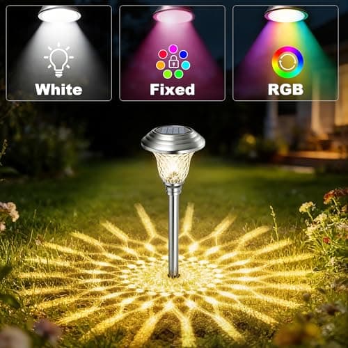 BEAU JARDIN 8 Pack Solar Pathway Lights Stainless Steel thumbnail 5