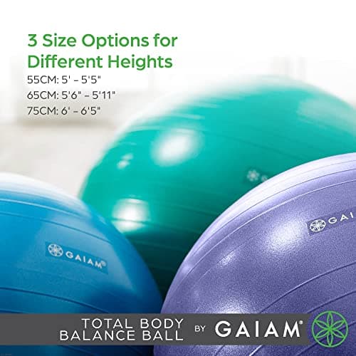 Gaiam Total Body Balance Ball Kit – 75cm thumbnail 2