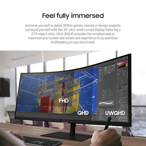 Samsung S65UA 34-inch ViewFinity Ultra-WQHD Curved Monitor thumbnail 3
