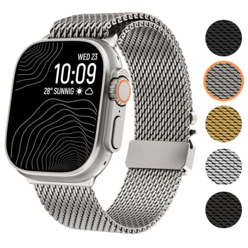 WINGLE Milanese Mesh Loop Band for Apple Watch 42-49mm thumbnail 2