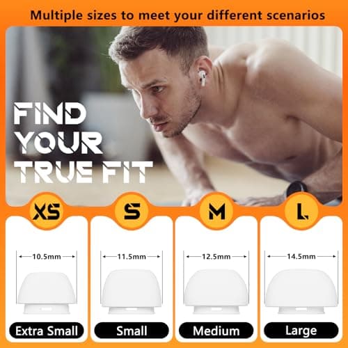 Inesore 4 Pairs Replacement Ear Tips for AirPods Pro 2nd/1st (White) thumbnail 2