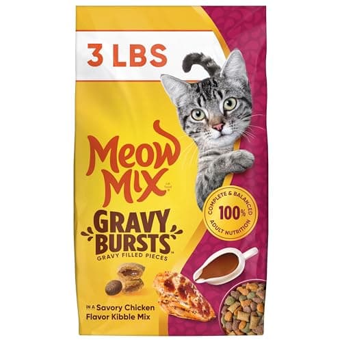 Meow Mix Gravy Bursts, Savory Chicken Flavor Mix